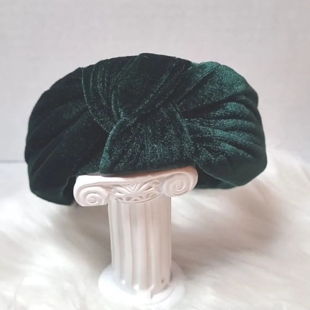 New Wide Green Velvet Top Knot Headband fall christmas Luxe Luxury